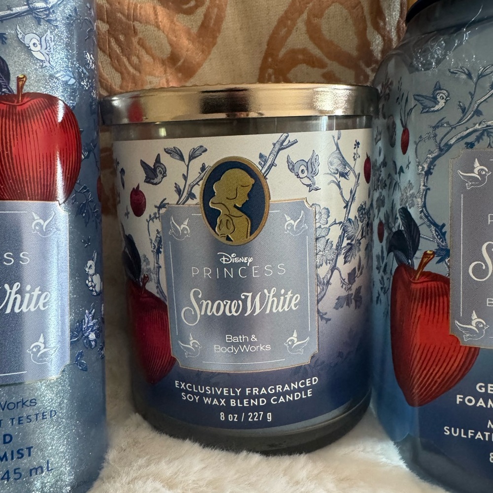Lot 3 New With Tags Bath And Body Works Disney Princess Snow White Candle More! - Picture 2 of 6